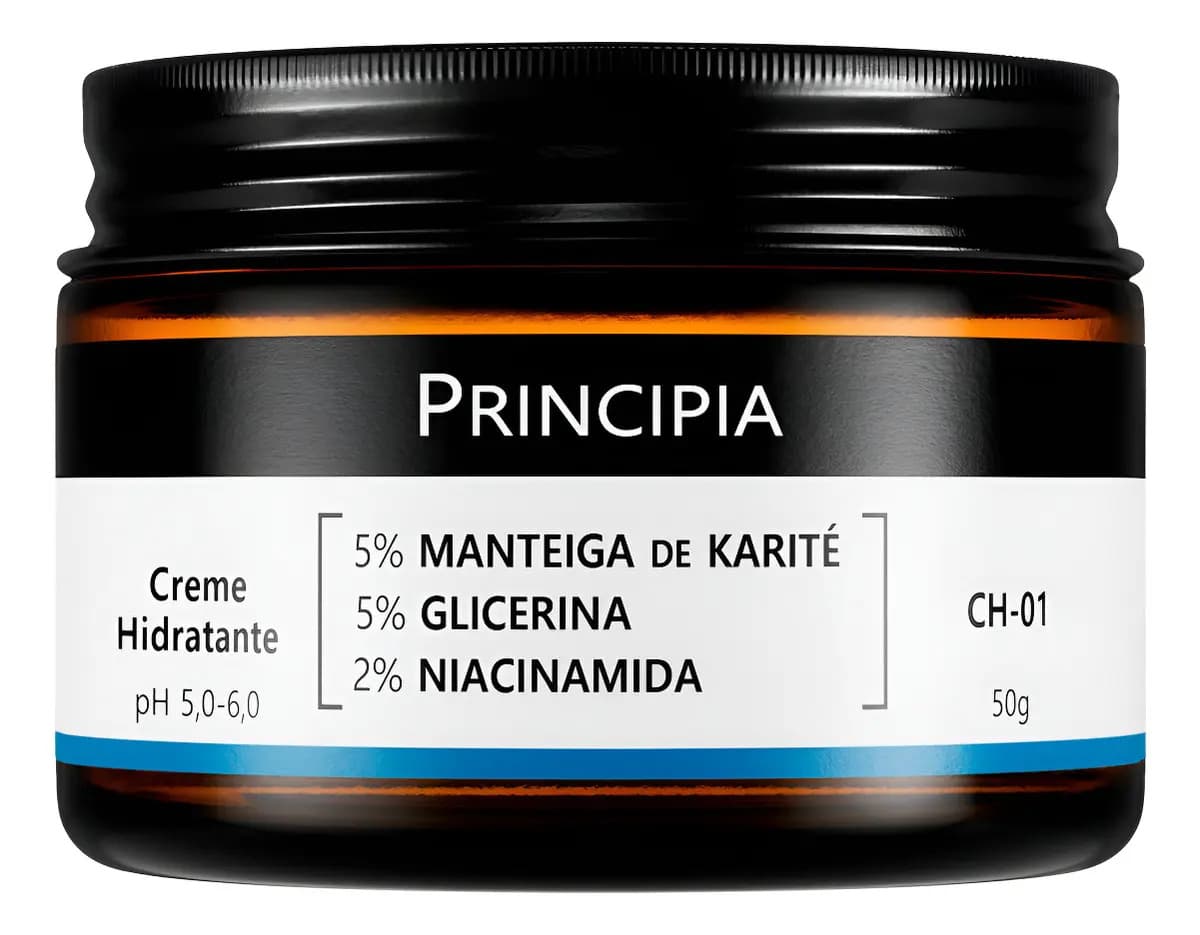 Creme Hidratante Facial Principia Ch-01 Karité Glicerina 50g Todo Tipo De Pele Dia/noite