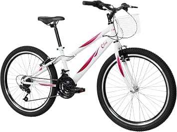 Bicicleta Caloi Ceci Aro 24, 21 Marchas, Freio V-Brake, Cestinha, Passeio e Lazer