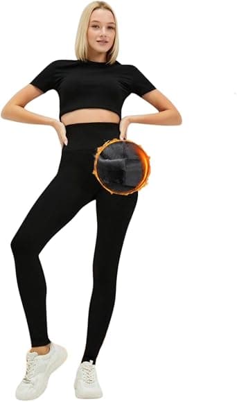 Calça Feminina Flanelada Segunda Pele Forrada Sem Pé Termica