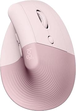 Mouse Sem Fio Logitech Lift Vertical com Design Ergonômico para Redução de Tensão Muscular, Cliques Silenciosos, Conexão Bluetooth ou USB Logi Bolt, Compatível com Windows/macOS/iP