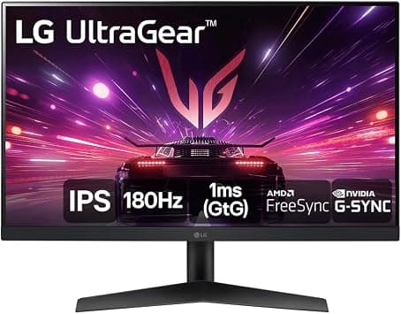 Monitor Gamer LG UltraGear 24” IPS, Full HD, 180Hz, 1ms (GtG), HDMI, DisplayPort, HDR10, sRGB 99%, NVIDIA® G-SYNC®, AMD FreeSync™, Preto - 24GS60F-B