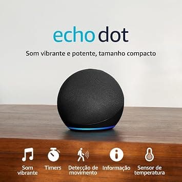 Echo Dot (Geração mais recente) | O Echo Dot com o melhor som já lançado | Cor Preta