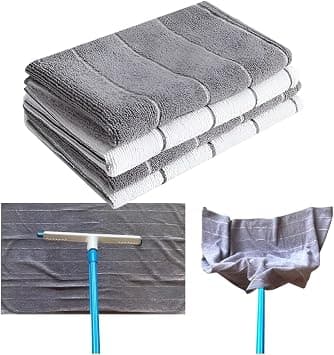 ISKILO Pack Kit 4 Super Panos de Chão Microfibra 80x50cm Panão Grande, Alta Absorção, Limpeza Eficiente para Casa e Comércio, Não Solta Fiapos – Cores Sortidas